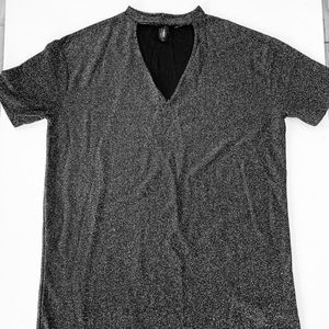 Silver shiny metallic Zara Trafaluc Dress